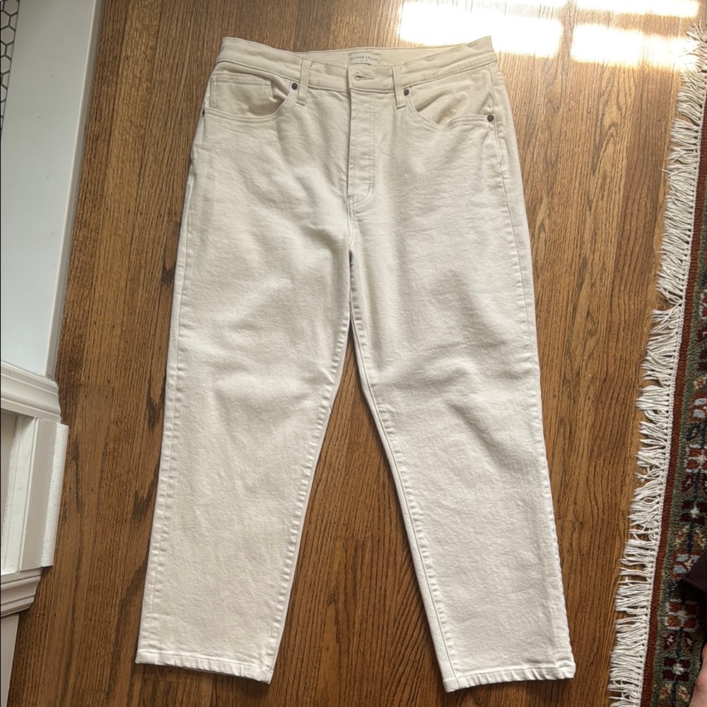 Oliver Logan Mulberry High rise Cream Jeans